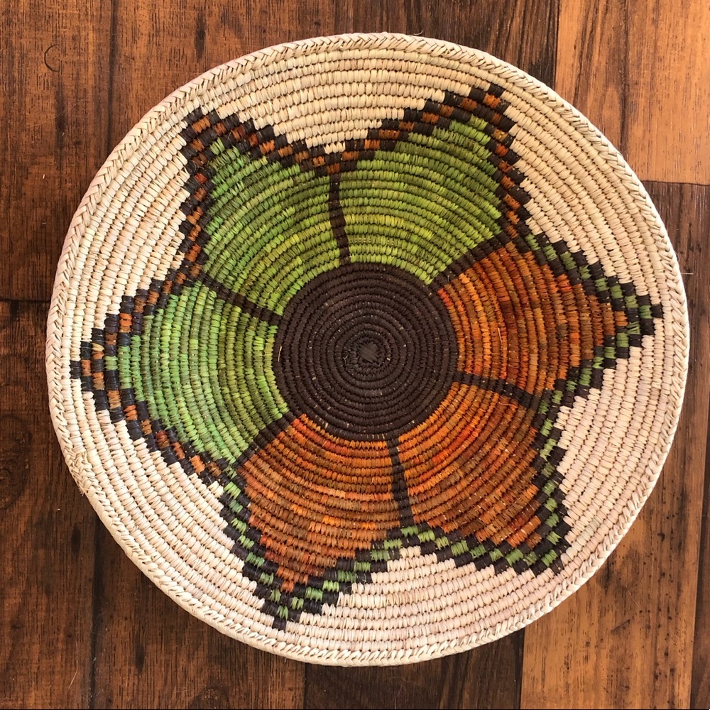 Flower design southwest boho basket
